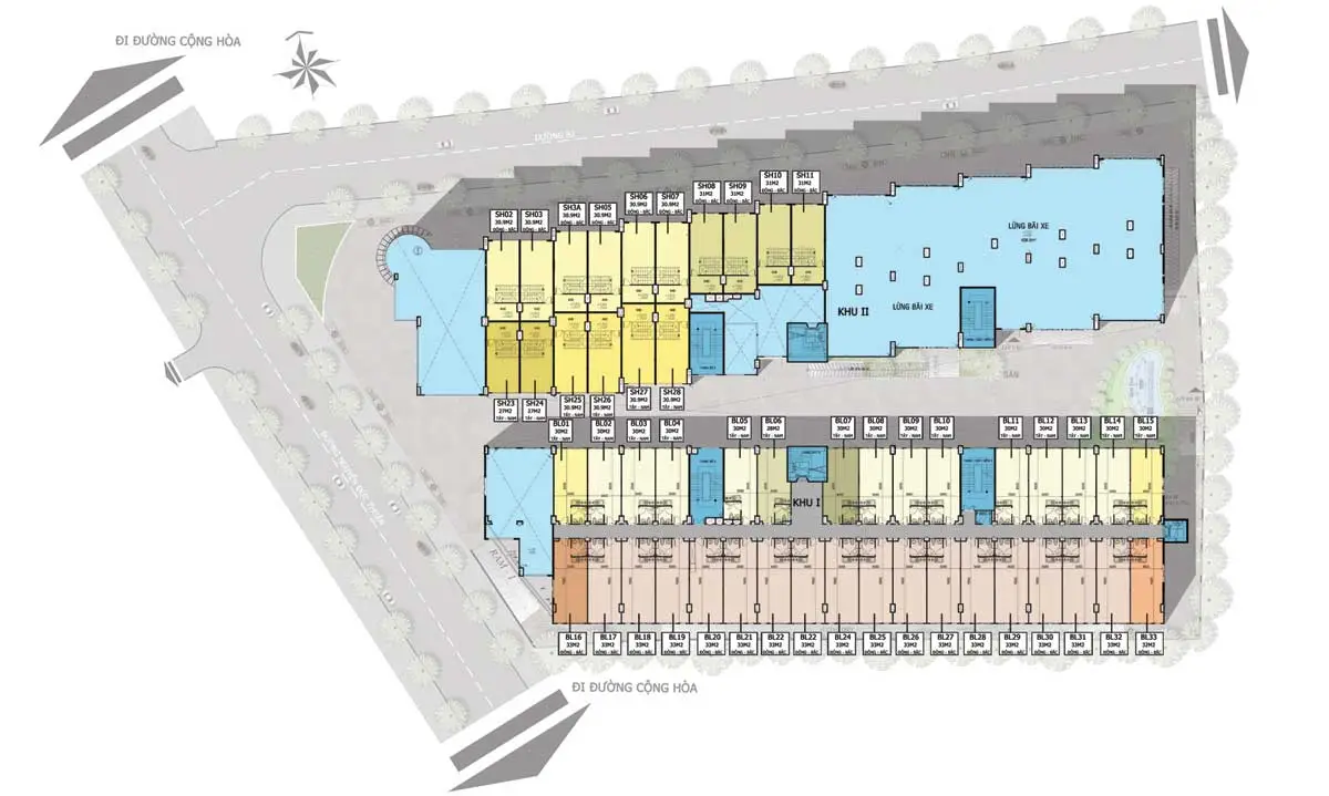 Diyas Sky 8 Mặt bằng tầng lửng Dự án Căn hộ Diyas Sky Tân Bình