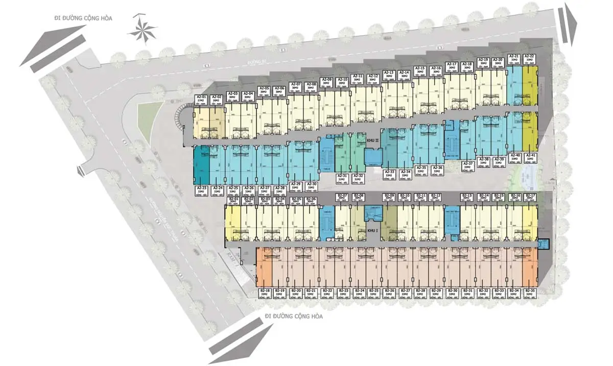 Diyas Sky 9 Mặt bằng tầng điển hình 2-3-4-5 Căn hộ Diyas Sky Tân Bình
