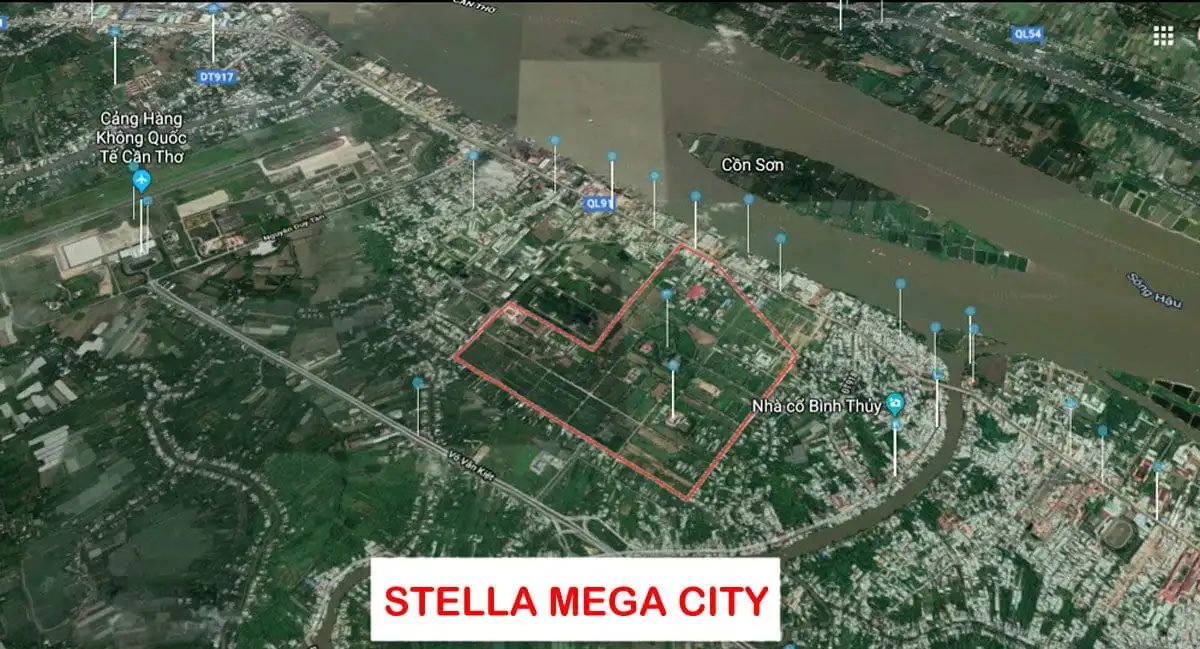 STELLA MEGA CITY CẦN THƠ 3 Vị trí thực tế Dự án Khu dân cư Stella Mega City