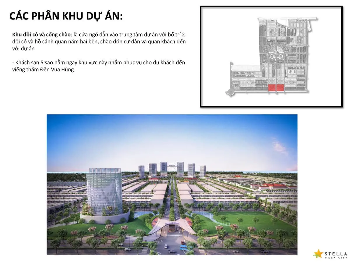 STELLA MEGA CITY CẦN THƠ 20 Khu đồi cỏ và cổng chào Dự án Stella Mega City