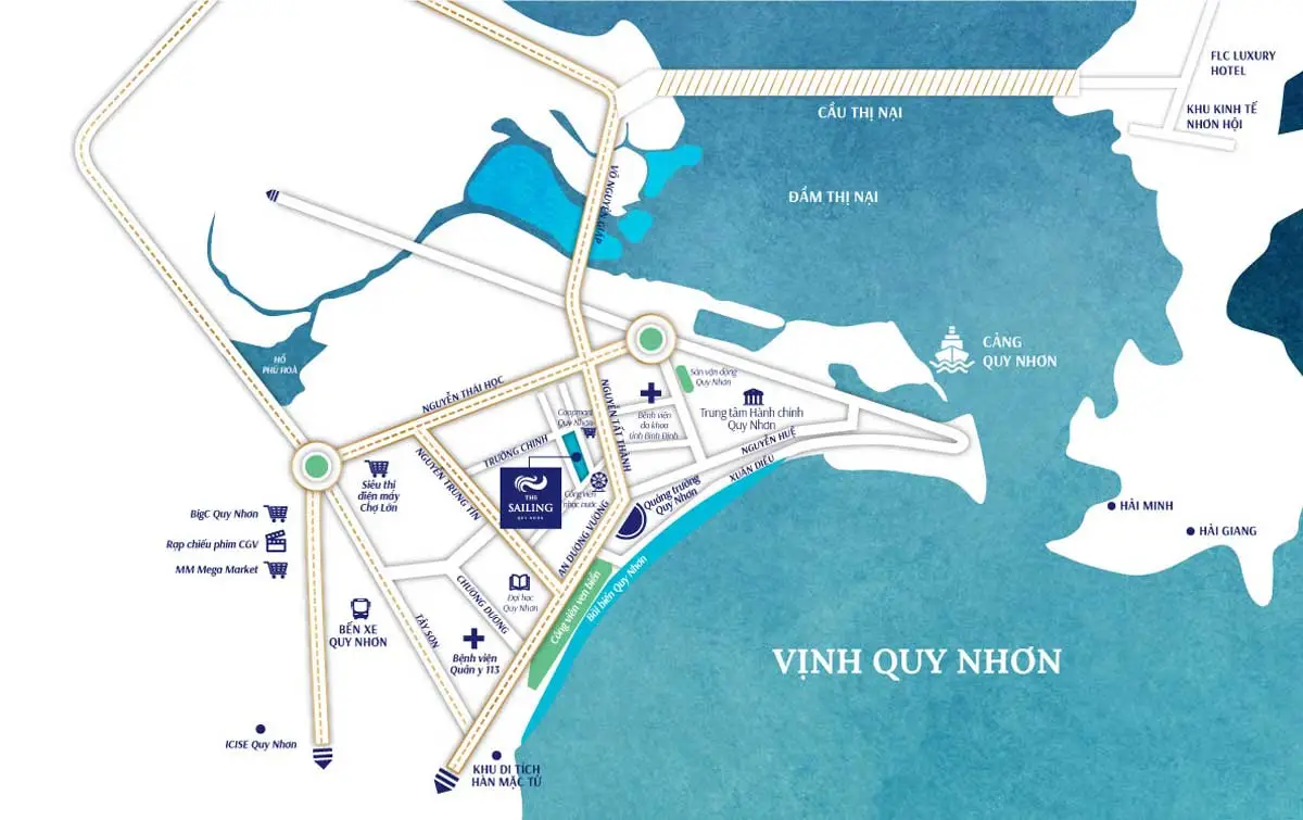 The Sailing Quy Nhơn 3 Vị trí Dự án Căn hộ The Sailing Quy Nhơn Bình Định
