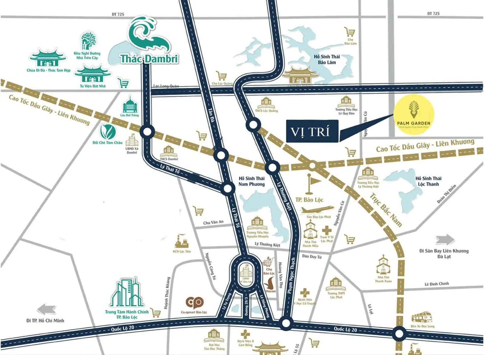 Palm Garden Bảo Lộc 2 Vị trí Dự án Palm Garden Bảo Lộc