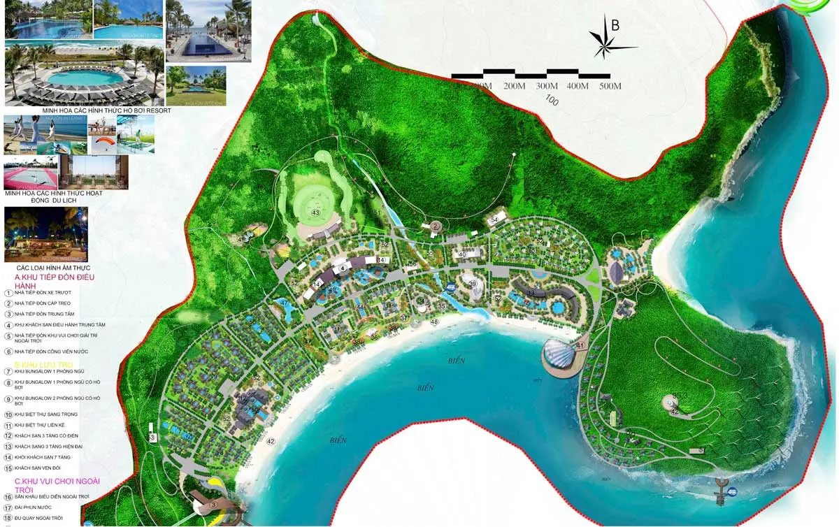 VINHOMES LÀNG VÂN ĐÀ NẴNG 4 Mặt bằng Tiện ích Dự án Khu nghỉ dưỡng VinPearl Làng Vân Đà Nẵng