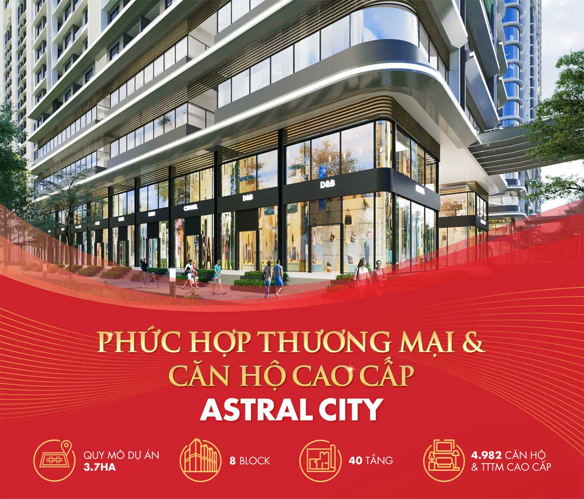 Khu Shophouse Astral City Bình Dương