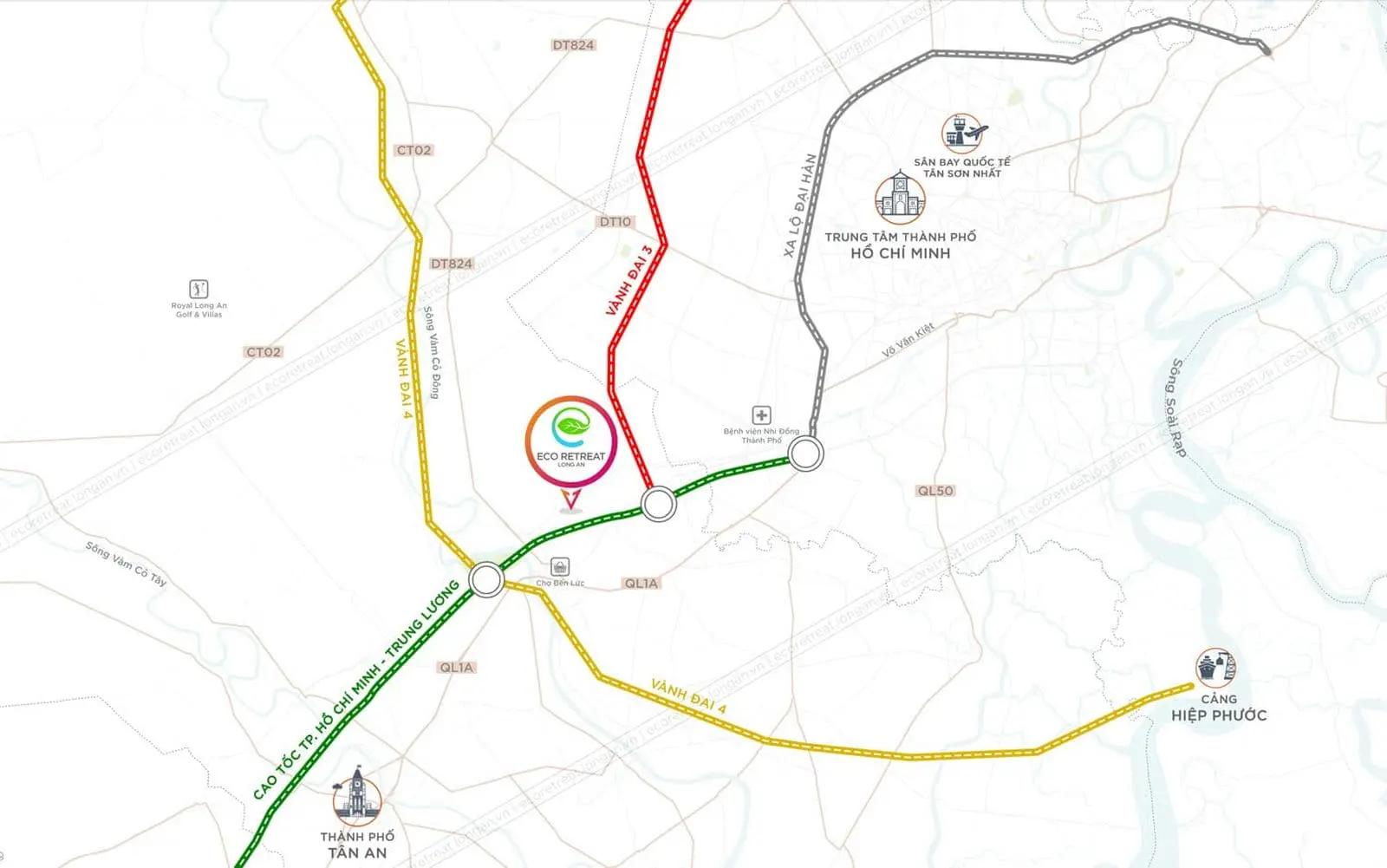 Eco Retreat 5 Vị trí Dự án Eco Retreat Long An