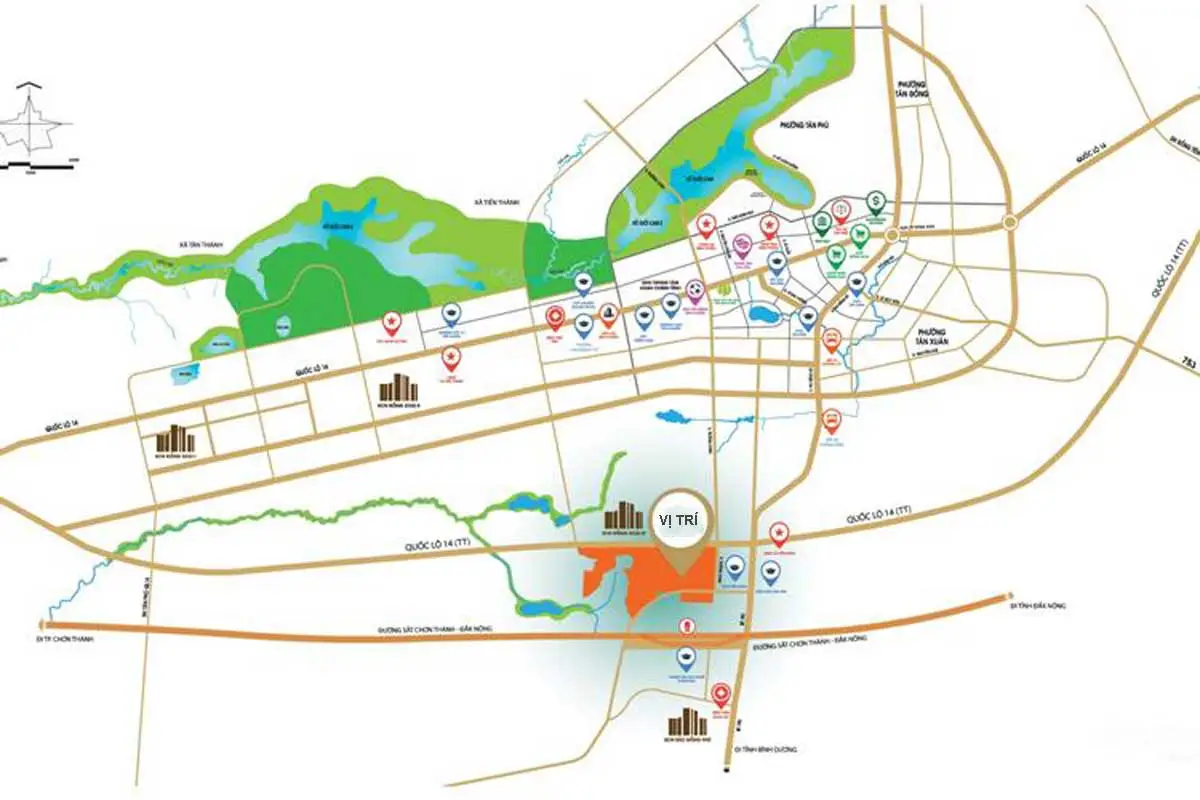 Cát Tường Park House 3 Vị trí Dự án Khu dân cư Cát Tường Phú Thành – Bình Phước