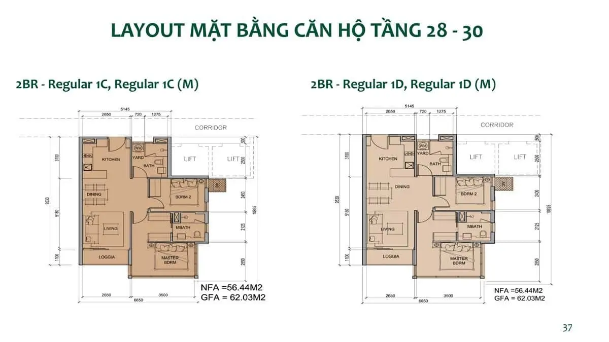 METRO STAR 11 Thiết kế Căn hộ Tầng 28-30 Dự án Metro Star Quận 9