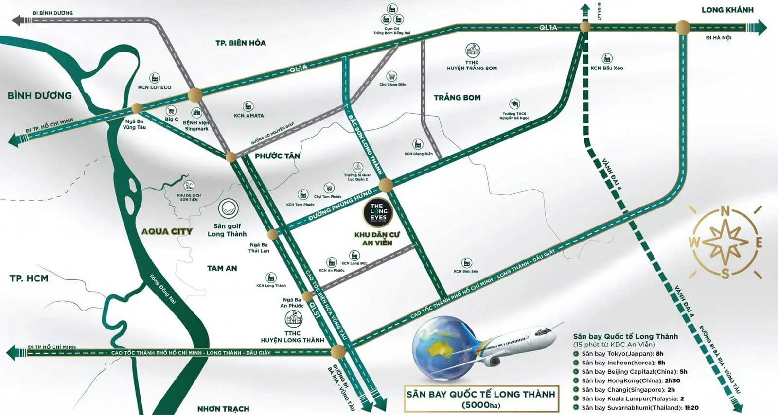 The Long Eyes 2 Vị trí Dự án The Long Eyes Trảng Bom Đồng Nai