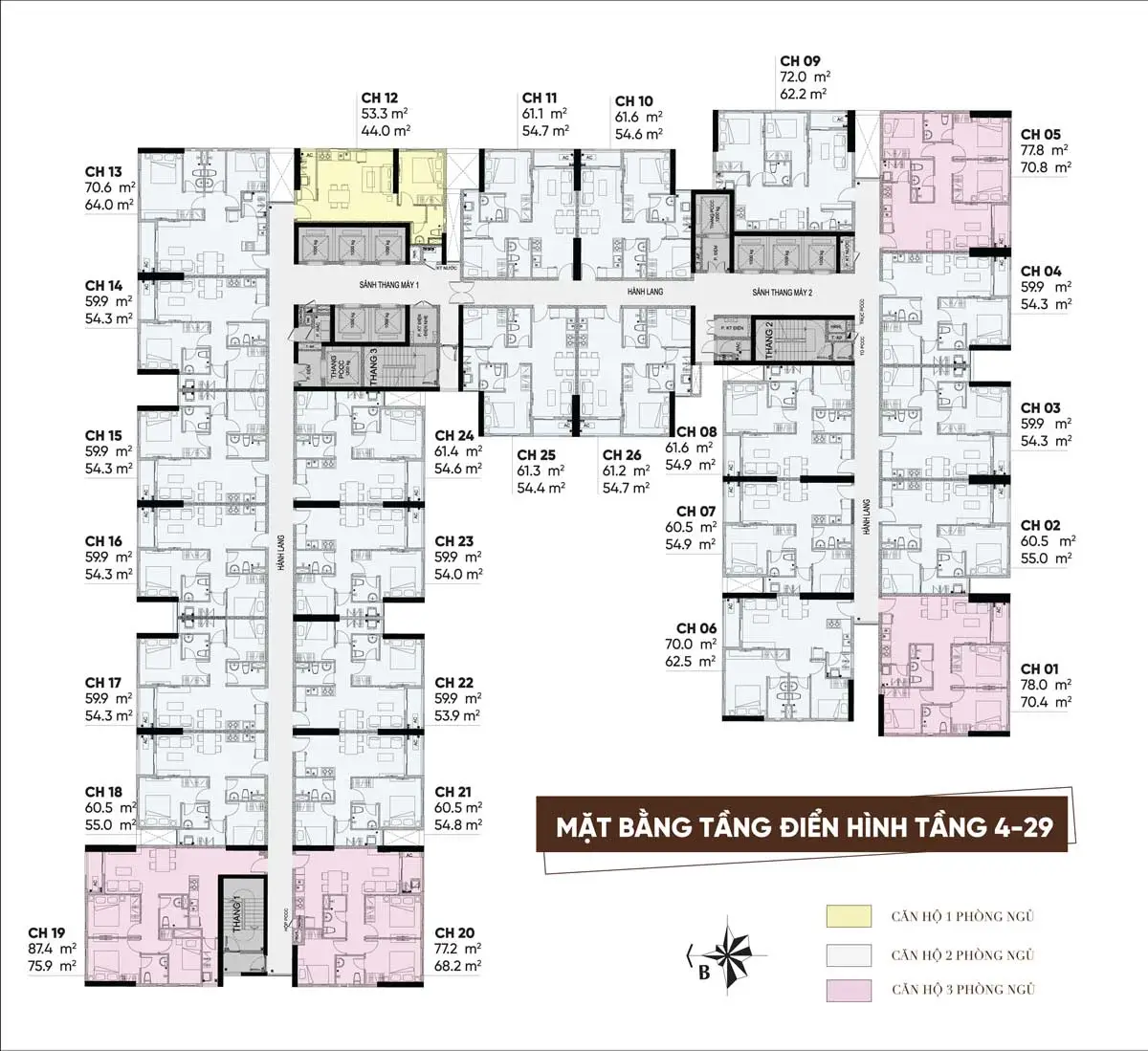 Phúc Đạt Connect 2 21 Mặt bằng Tầng 4-29 Dự án Căn hộ Phúc Đạt Connect 2 Dĩ An