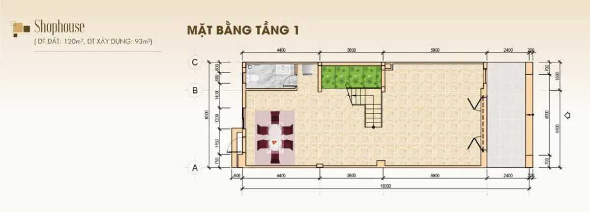 STC Long Thành mat bang tang 1 shophouse stc long thanh - STC Long Thành