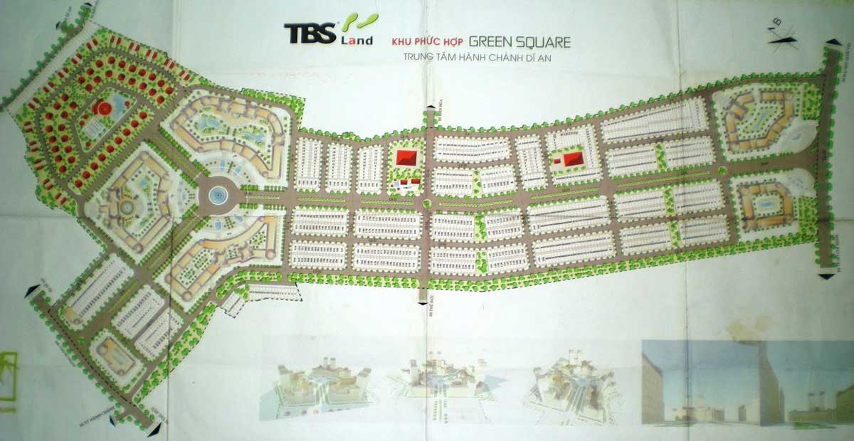 Mặt bằng Tổng thể Green Square Dĩ An City