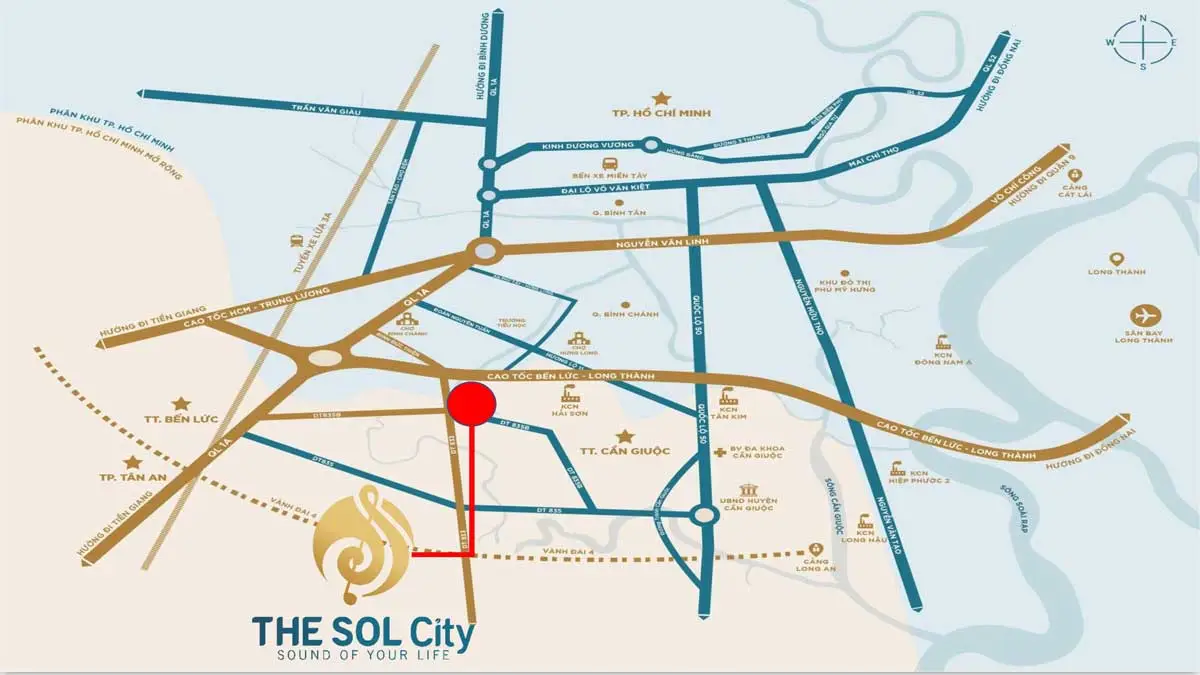 The Sol City 3 Vị trí Dự án The Sol City Nam Sài Gòn