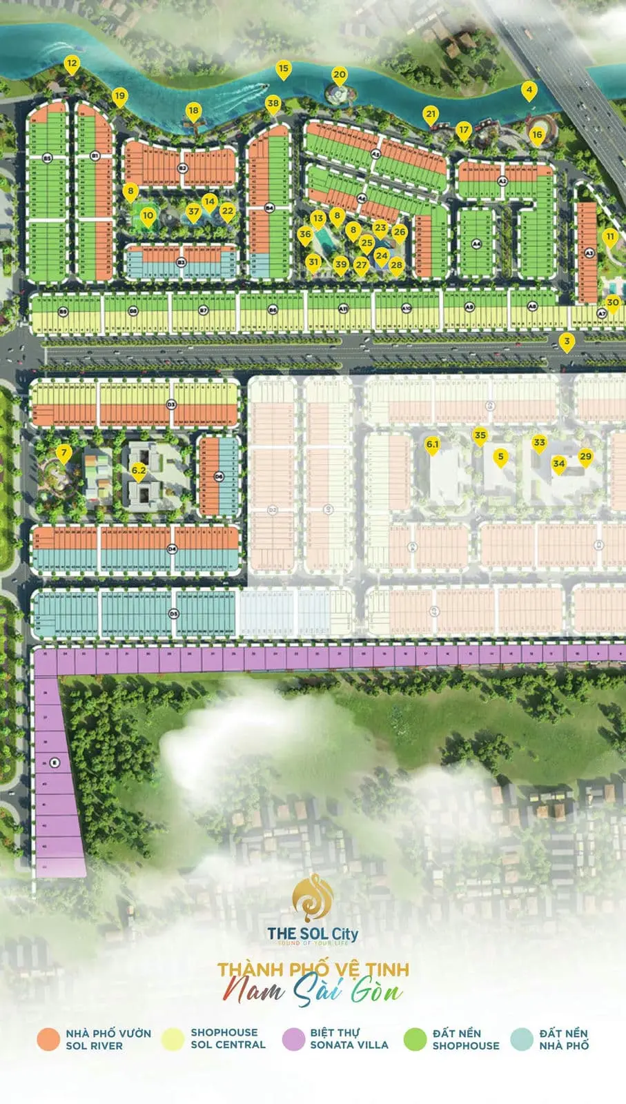 The Sol City 16 Mặt bằng Phân lô Dự án The Sol City
