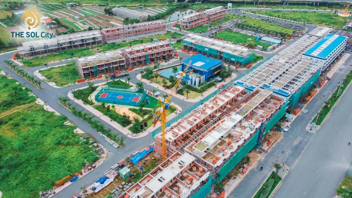 The Sol City tien do thi cong du an dat nen the sol city long an moi nhat thang 10 nam 2021 - The Sol City