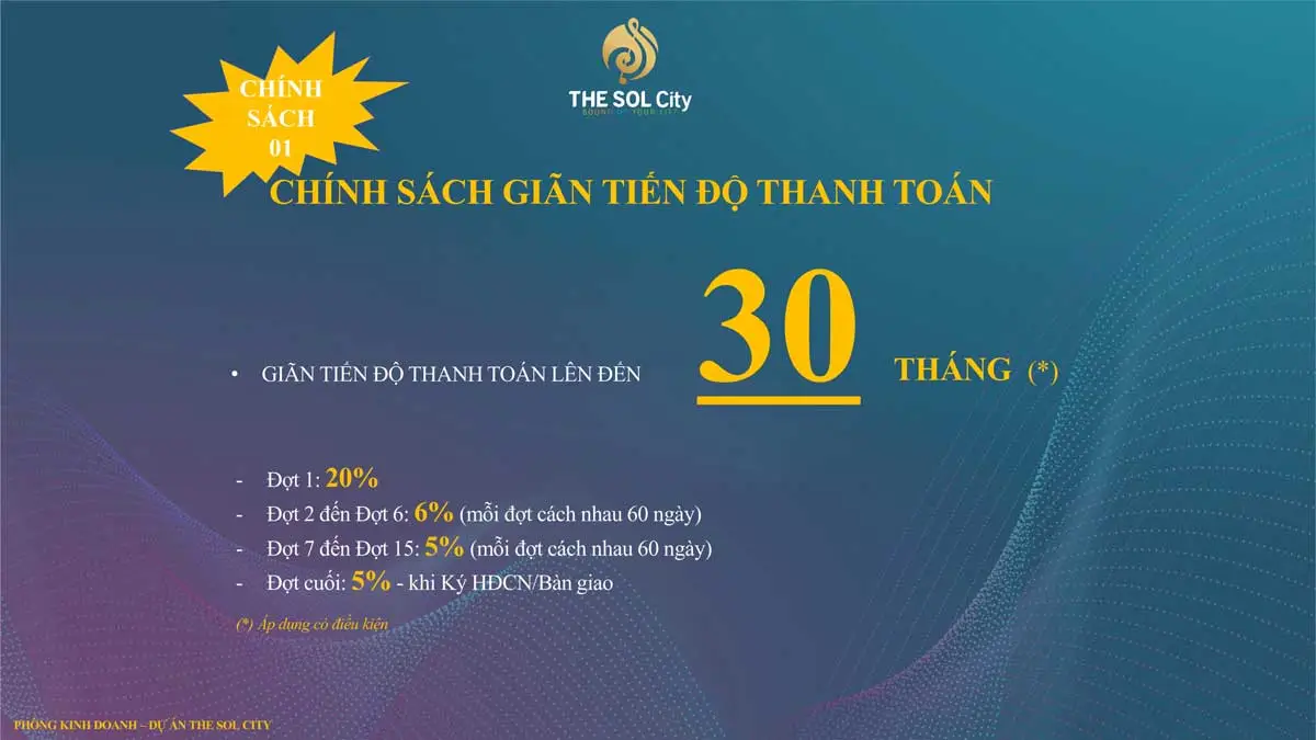 The Sol City chinh sach gian thoi gian thanh toan cho khach hang the sol city - The Sol City