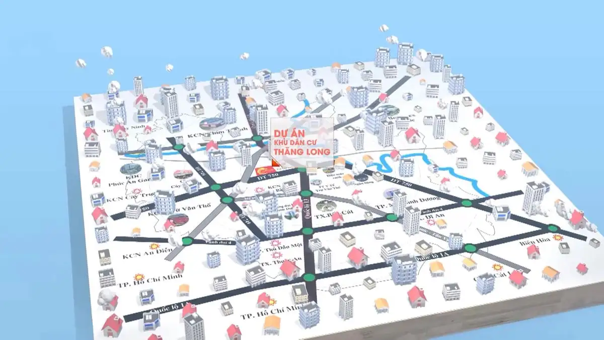 THĂNG LONG RESIDENCE BÌNH DƯƠNG 2 Vị trí Dự án Khu đô thị Thăng Long Residence Bình Dương