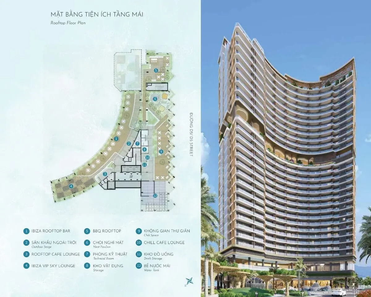 The Meraki Vũng Tàu 9 Mặt bằng tiện ích tầng mái The Meraki