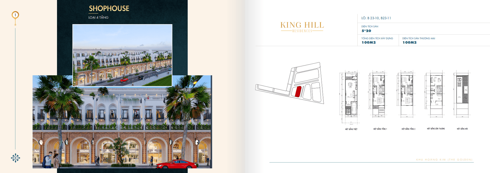 Shophouse Dự án King Hill Residences