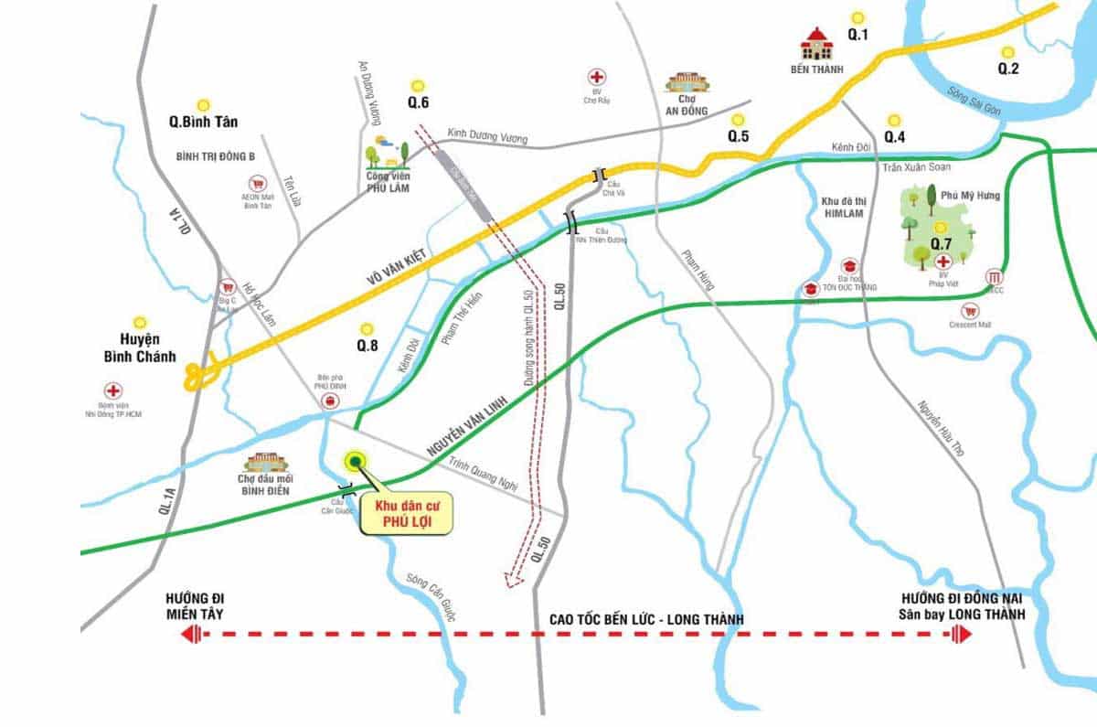 Vị trí Khu dân cư Phú Lợi Hai Thành Quận 8