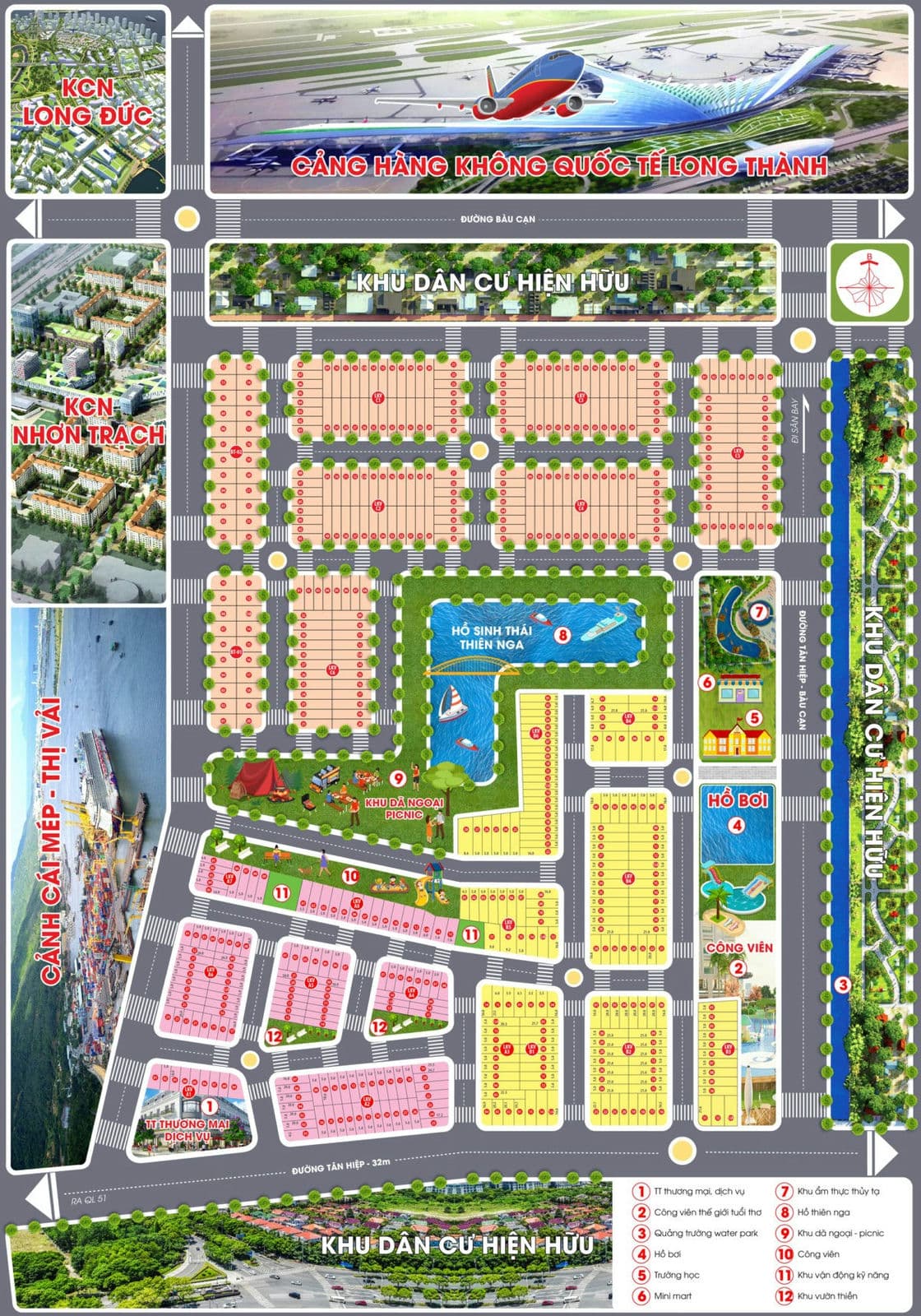 Mặt bằng phân lô Dự án Đất nền Airport City Long Thành