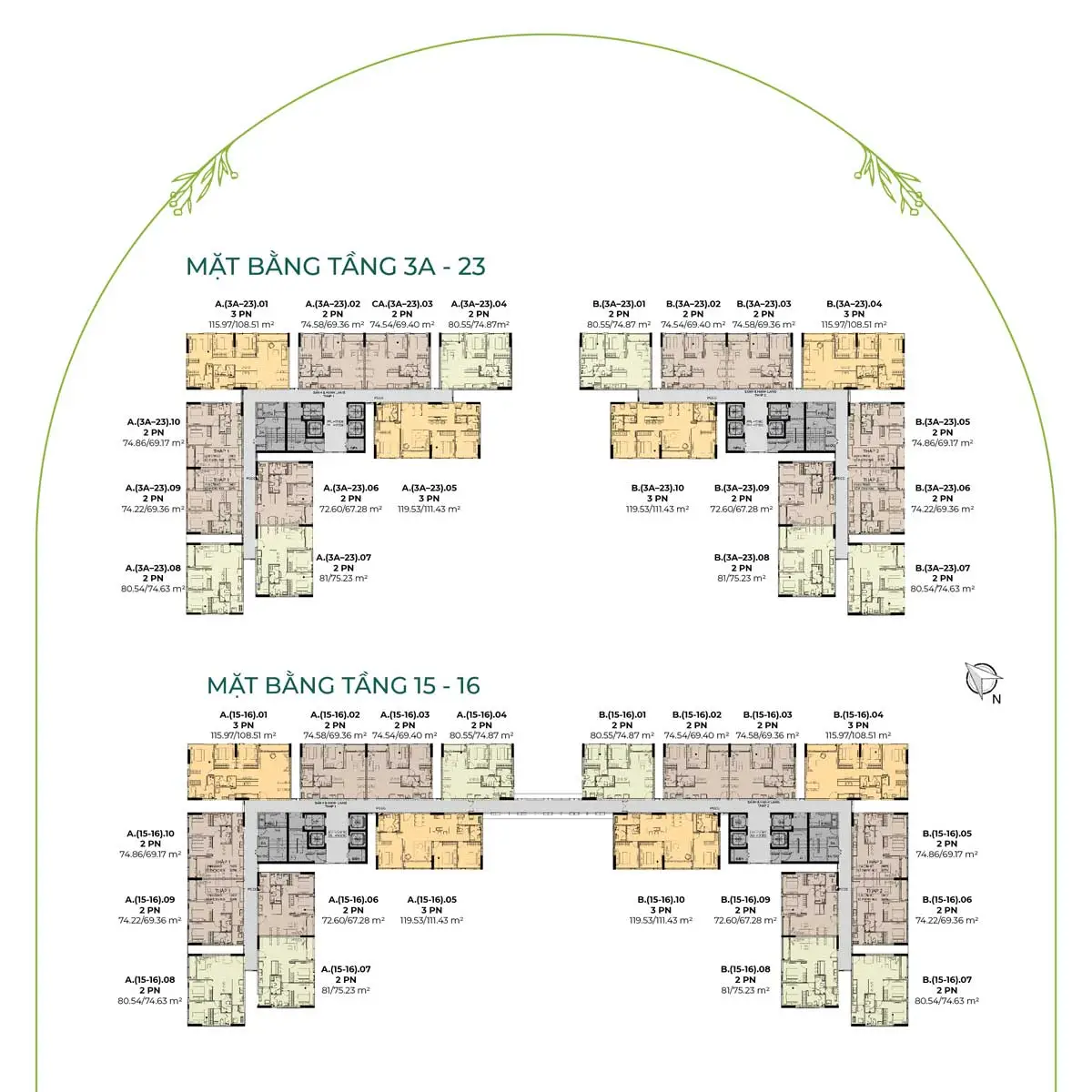 Essensia Nam Sài Gòn 18 Mặt bằng tầng 3A-23 và 15-16 Dự án Căn hộ Essensia Nam Sài Gòn