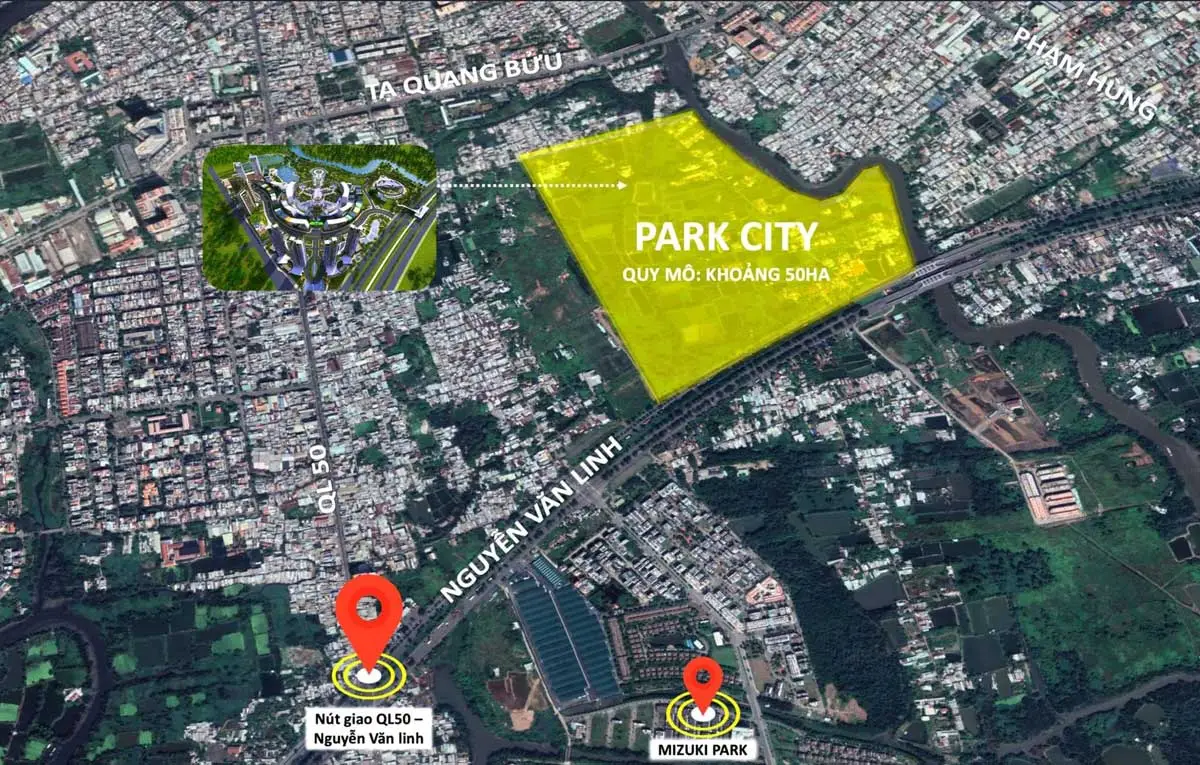 Park City 2 Vị trí Dự án Căn hộ Park City Bình Chánh