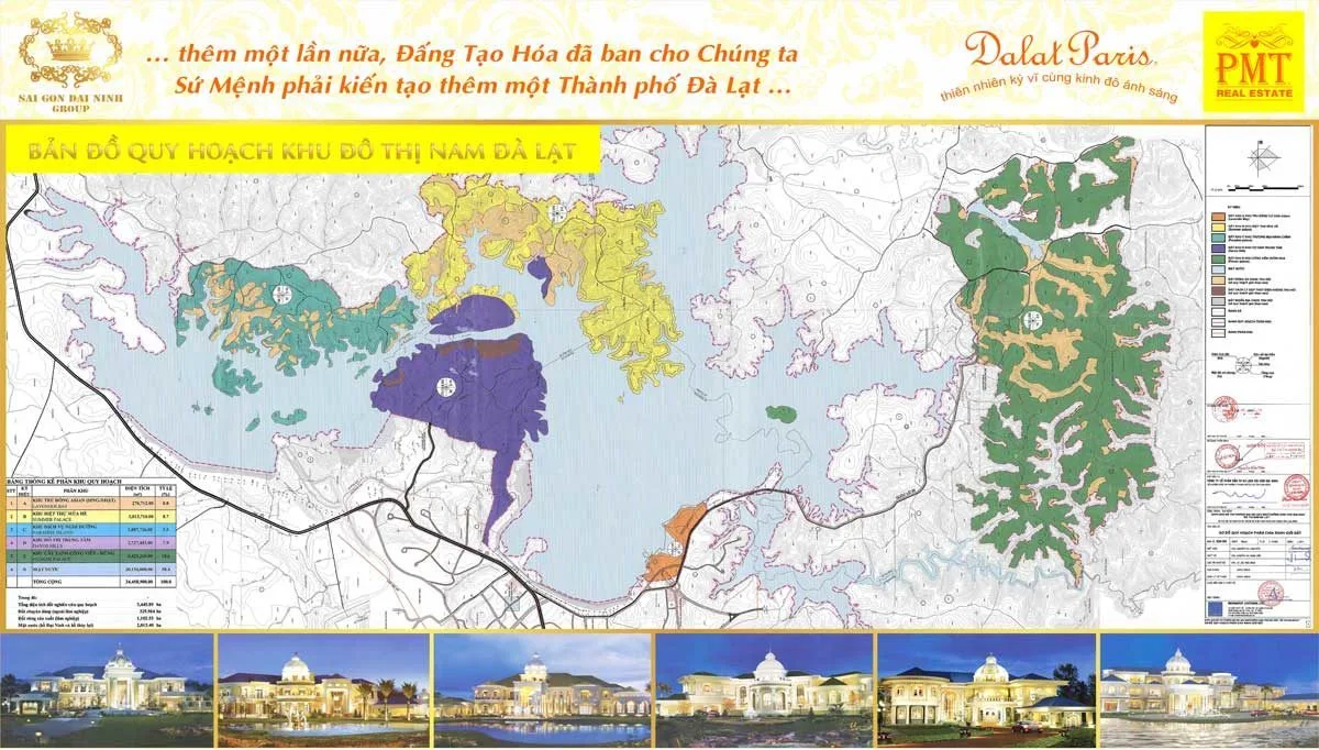 KHU ĐÔ THỊ NAM ĐÀ LẠT 16 Bản đồ Quy hoạch Khu đô thị thương mại du lịch nghỉ dưỡng sinh thái Đại Ninh