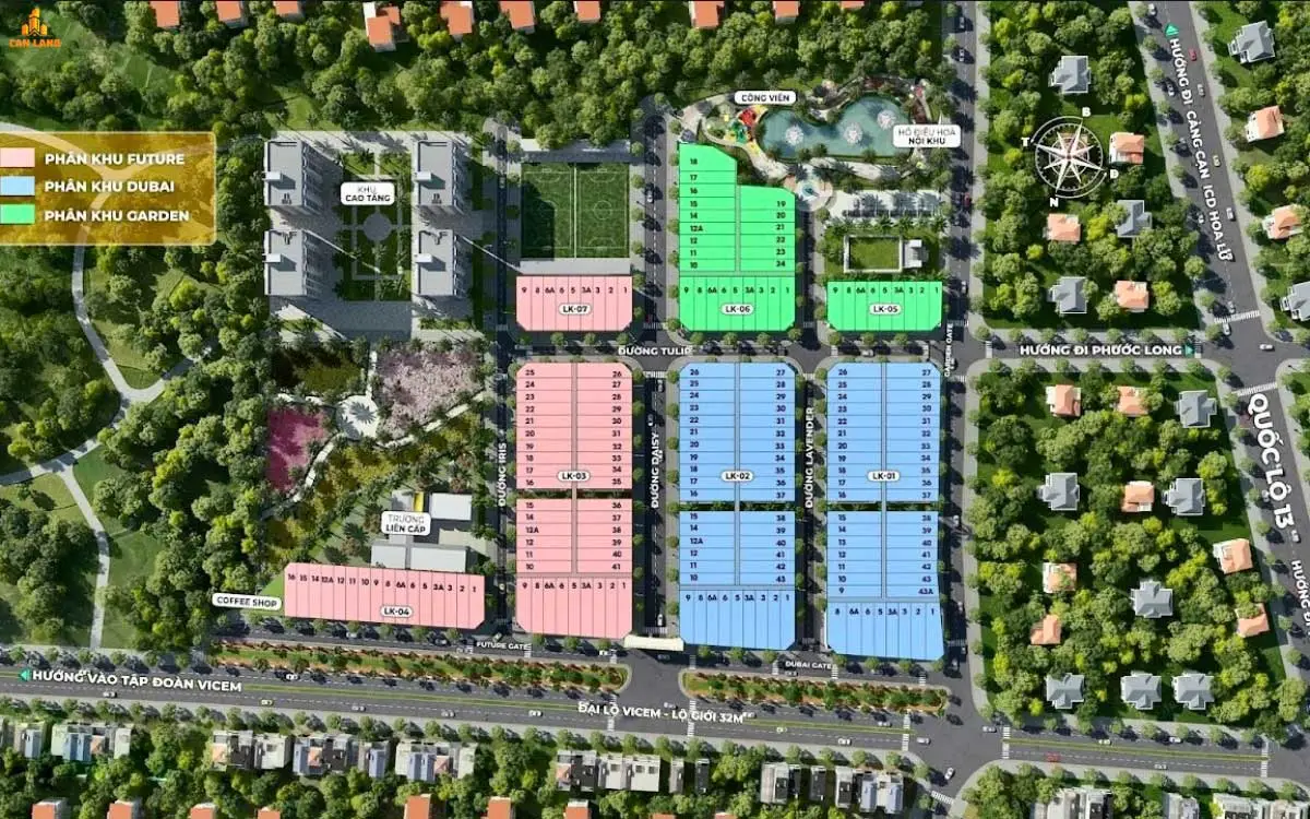 Lake One City 8 Mặt bằng Tổng thể Dự án Lake One City Bình Phước