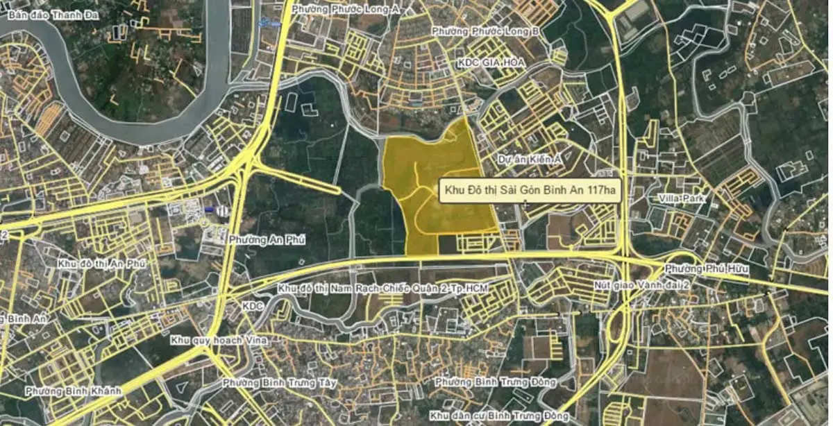 Khu đô thị Sài Gòn Bình An 4 Vị trí Quy hoạch Dự án Khu đô thị Sài Gòn Bình An Quận 2