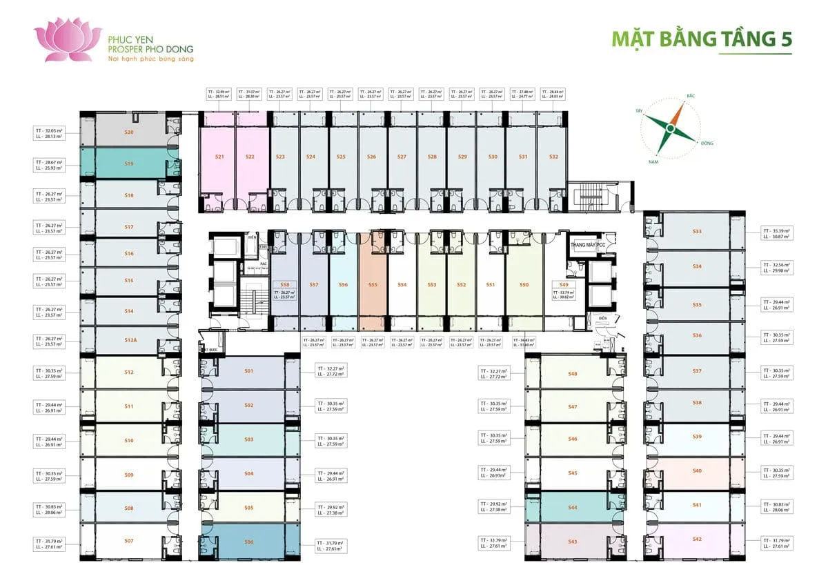 PHÚC YÊN PROSPER THỦ ĐỨC 23 mat-bang-tang-5-du-an-phuc-yen-prosper-pho-dong