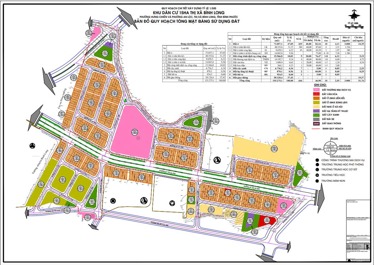 Mặt bằng Dự án Cát Tường Edu Town Bình Long Bình Phước