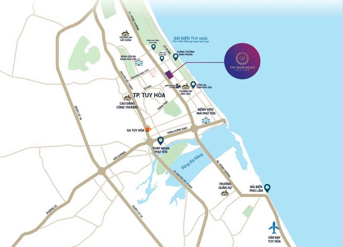 TNR GRAND PALACE PHÚ YÊN 3 Vị trí Dự án TNR Grand Palace Phú Yên