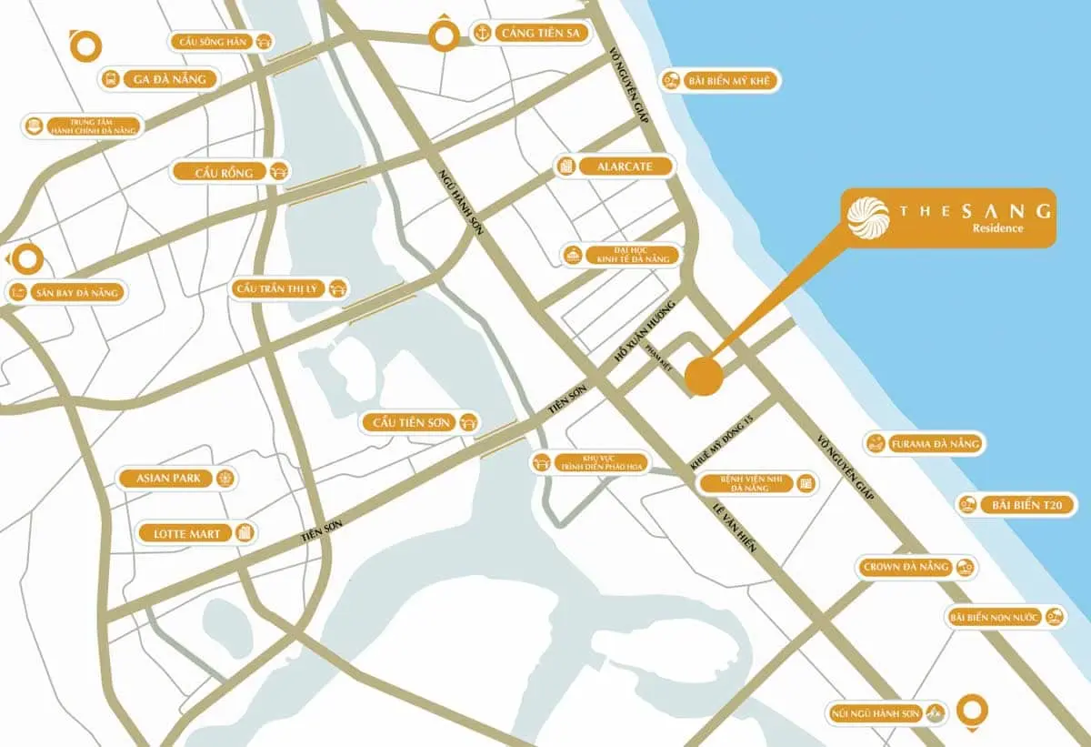The Sang Residence 7 Vị trí liên kết vùng Dự án Căn hộ Chung cư The Sang Residence Đà Nẵng