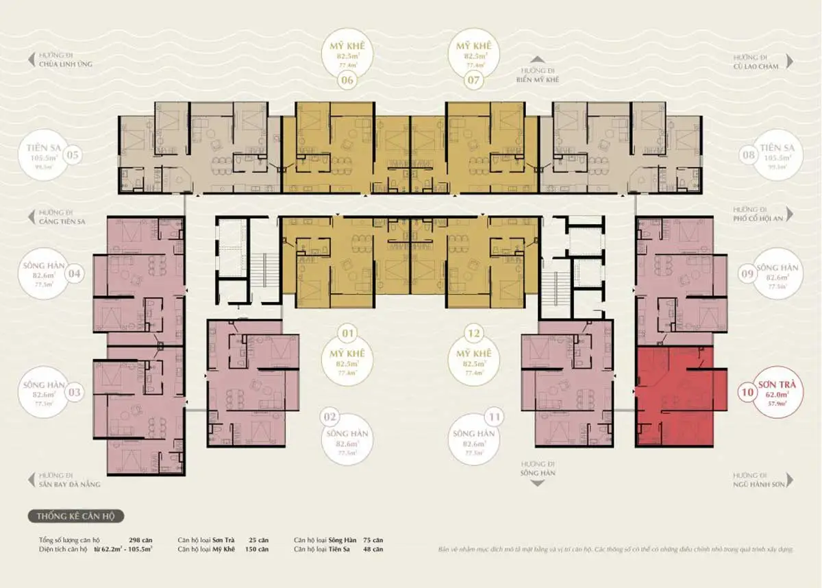 The Sang Residence 9 Mặt bằng tầng điển hình Dự án Căn hộ Chung cư The Sang Residence Đà Nẵng