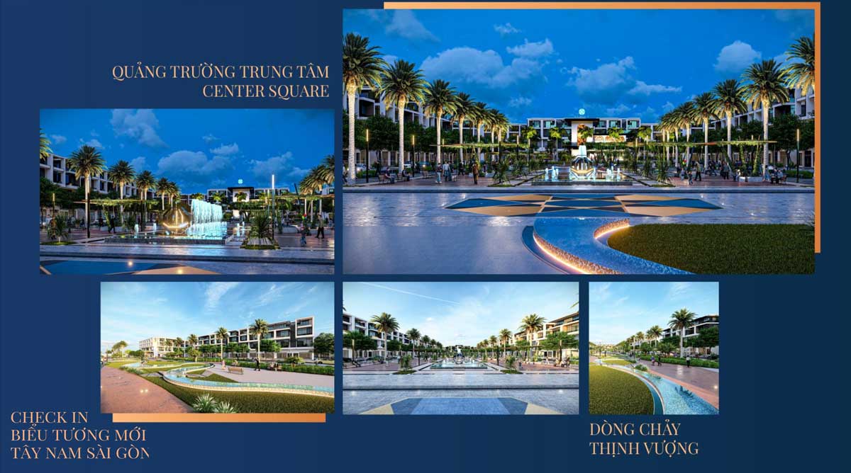 Quảng trường trung tâm Dự án Lumina Grand Square Cần Giuộc