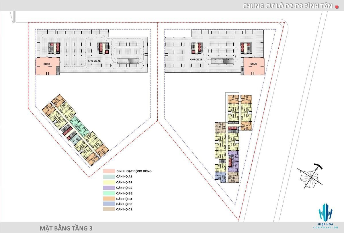Mặt bằng Tầng 3 Aio Bình Tân
