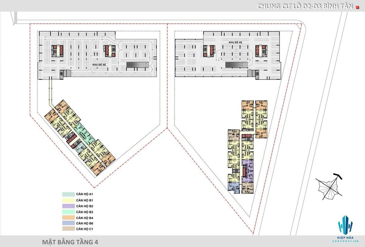 Mặt bằng Tầng 4 dự án Aio Bình Tân
