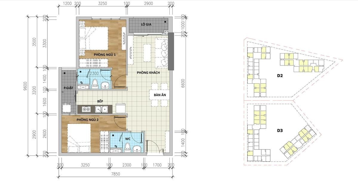 Mẫu căn hộ B1 Aio Bình Tân