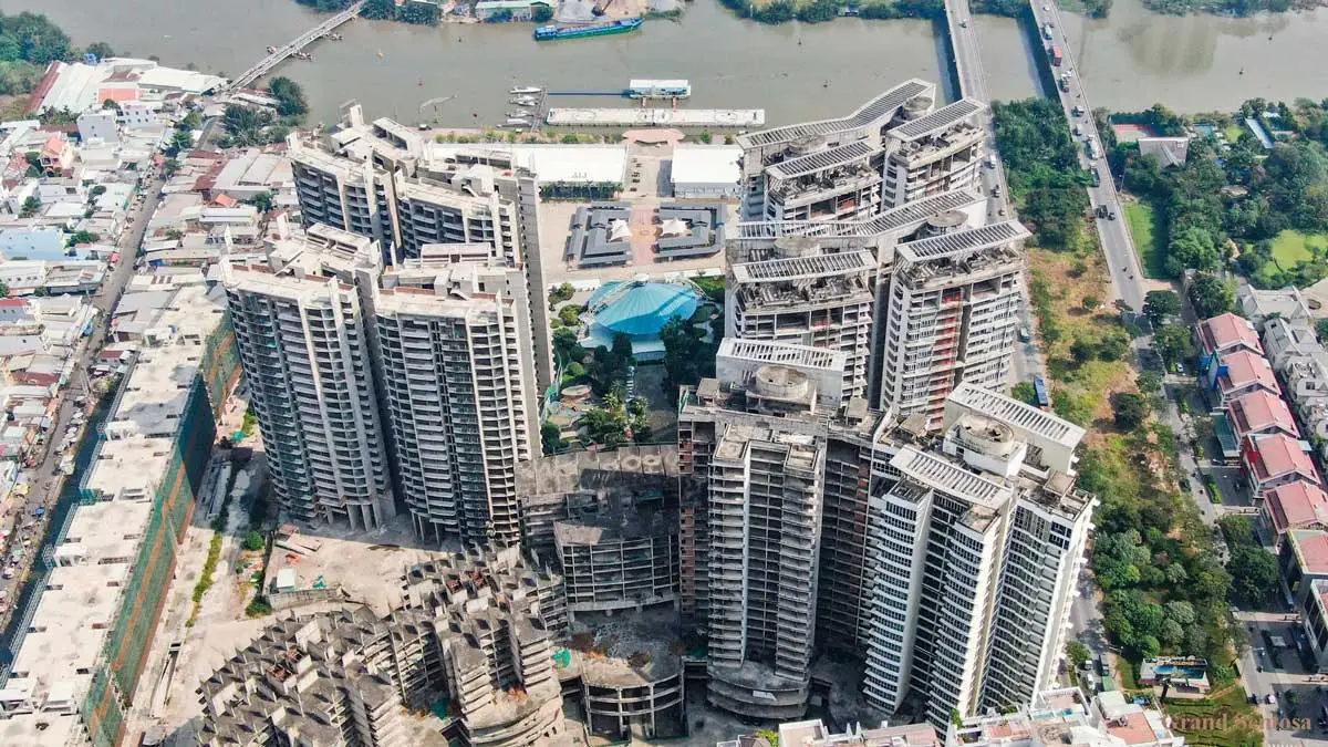 The Grand Sentosa 21 Tiến độ thi công Dự án Chung cư Grand Sentosa Nguyễn Hữu Thọ Nhà Bè 2022