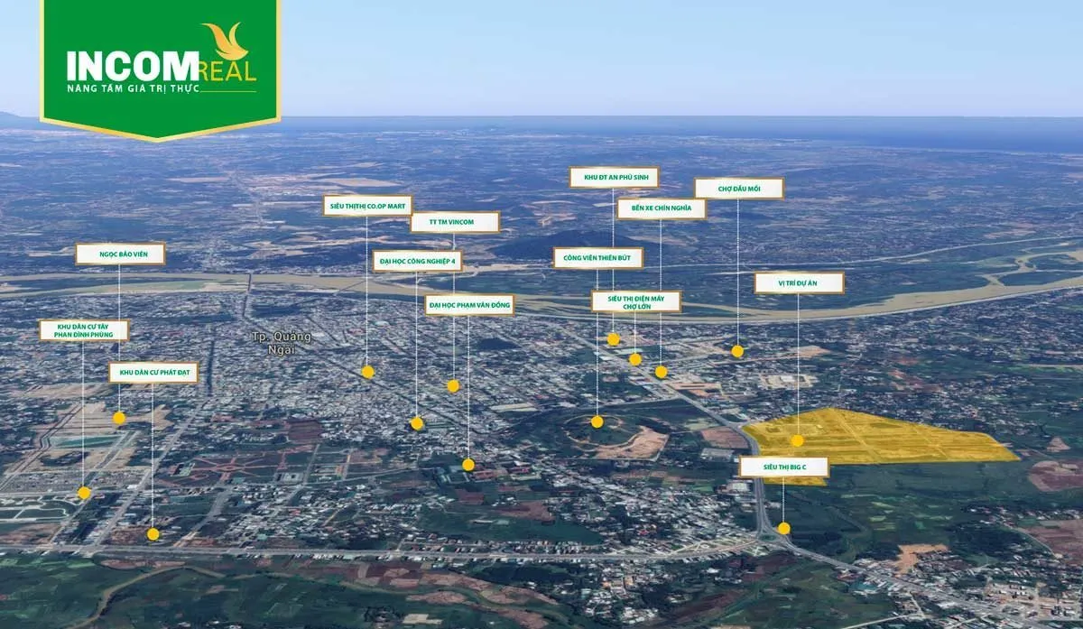 KHU ĐÔ THỊ HUD PHÚ MỸ QUẢNG NGÃI 4 Tiện ích kết nối khu vực Vị trí Dự án Khu đô thị Phú Mỹ Quảng Ngãi