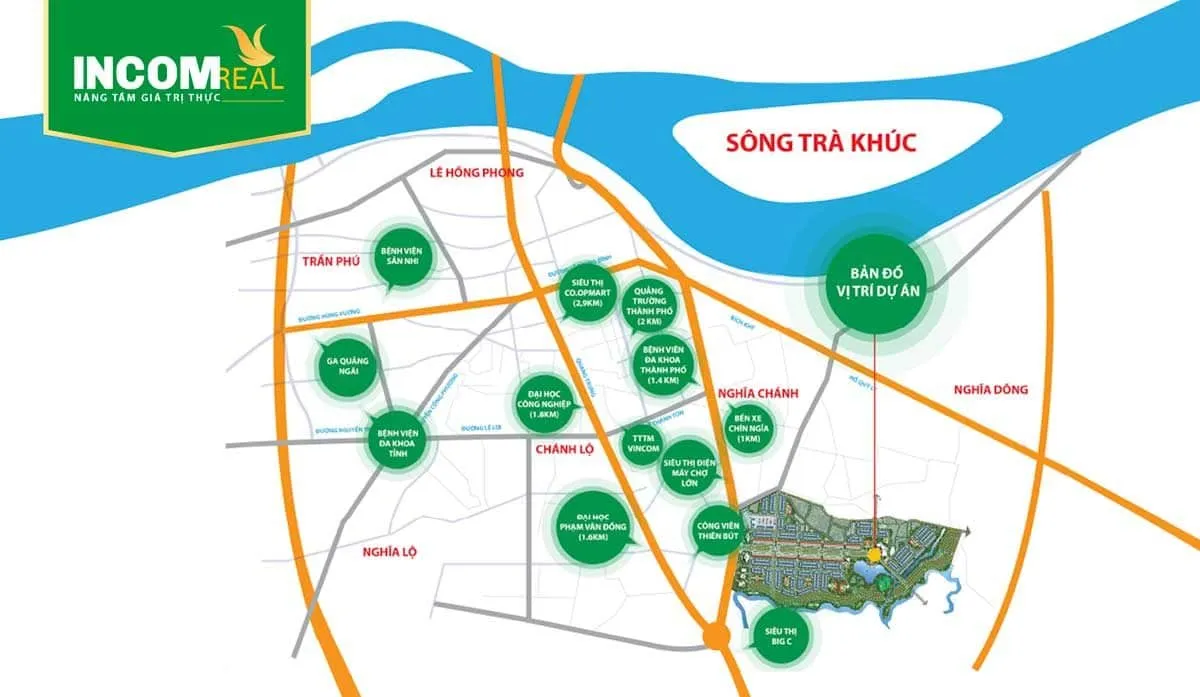 KHU ĐÔ THỊ HUD PHÚ MỸ QUẢNG NGÃI 2 Vị trí Dự án Khu đô thị Phú Mỹ Quảng Ngãi