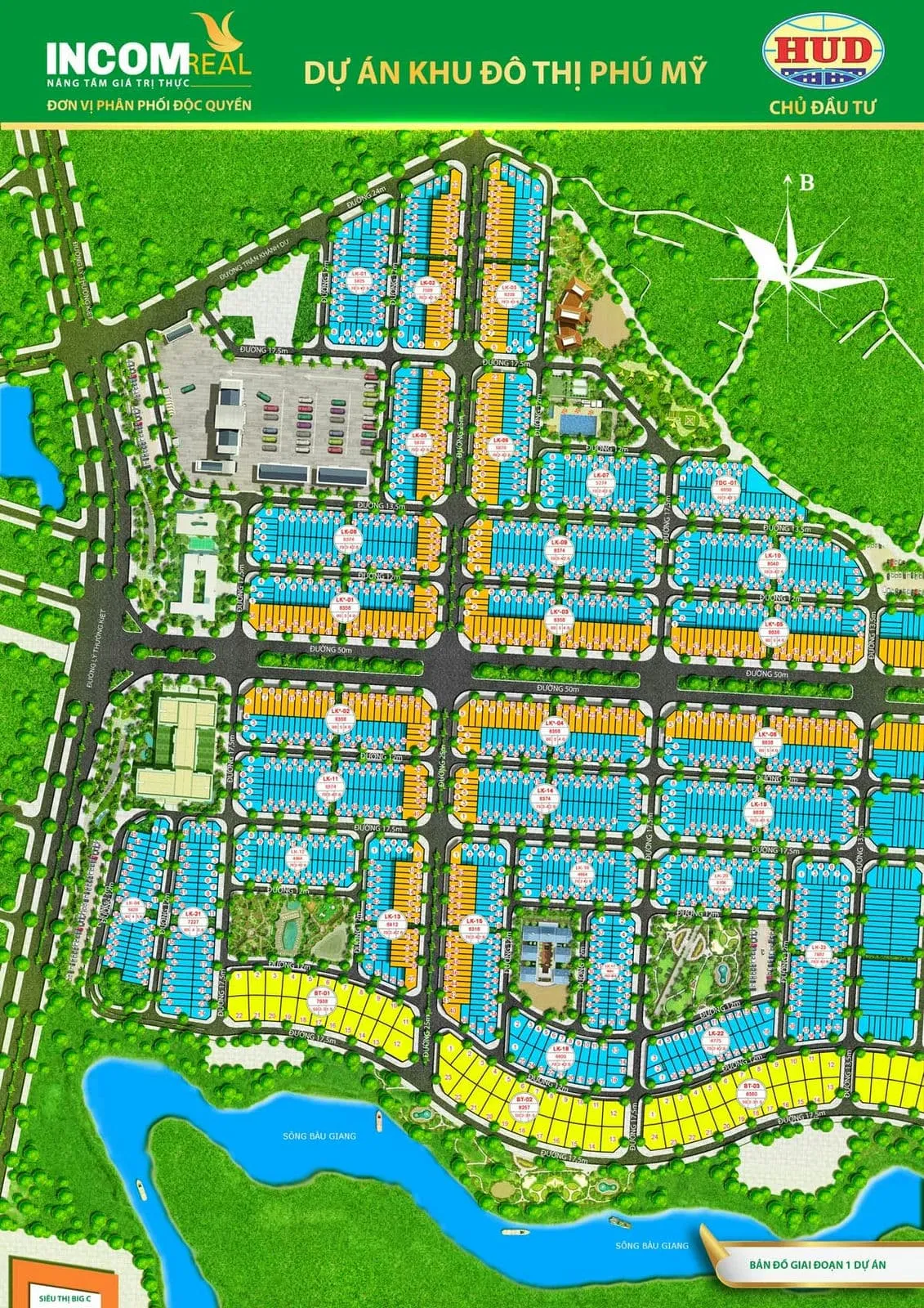 KHU ĐÔ THỊ HUD PHÚ MỸ QUẢNG NGÃI 7 Sơ đồ phân lô Dự án Khu đô thị Phú Mỹ Quảng Ngãi