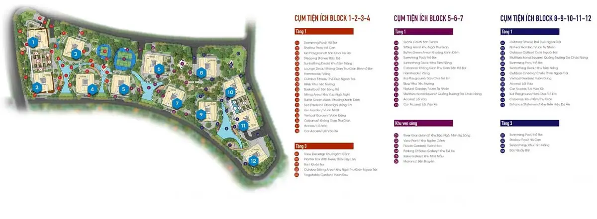 Đất Xanh Homes Riverside 5 Hệ thống tiện ích nội khu Dự án Căn hộ Đất Xanh Homes Riverside Quận 2