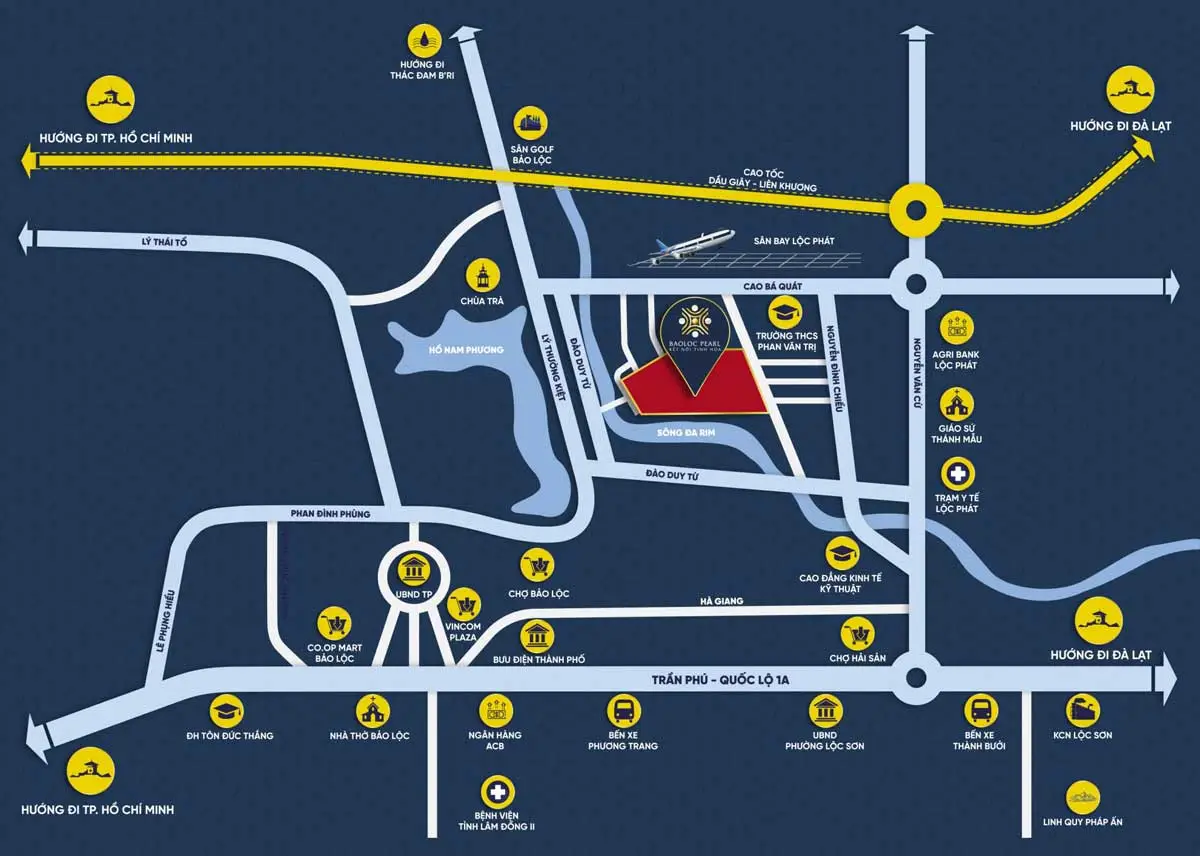 Bảo Lộc Pearl 5 Vị trí Dự án Bảo Lộc Pearl