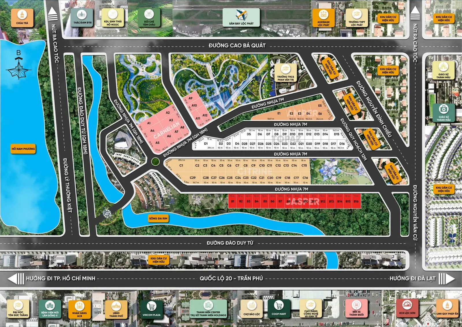 Bảo Lộc Pearl 16 Mặt bằng Phân lô Dự án Bảo Lộc Pearl