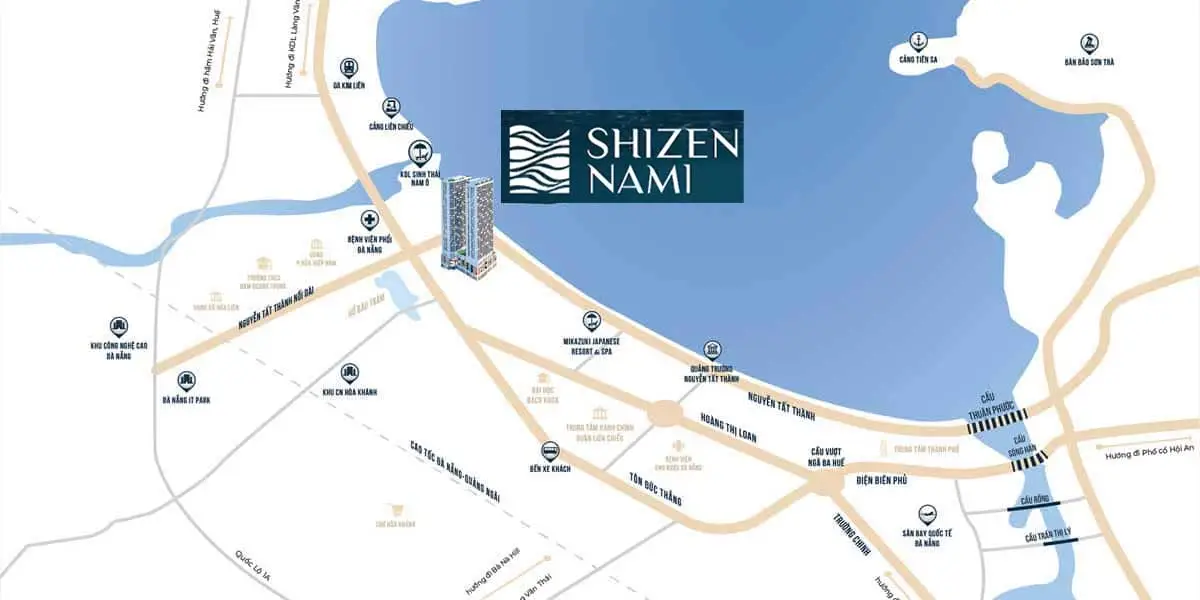 Shizen Nami Đà Nẵng 4 Vị trí Dự án Căn hộ Shizen Nami Đà Nẵng