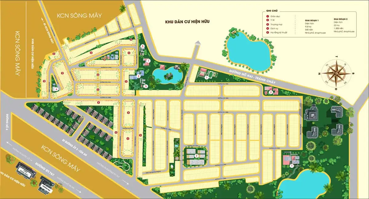 PNR Estella 8 Mặt bằng Dự án Khu đô thị PNR Estella Sông Mây Đồng Nai