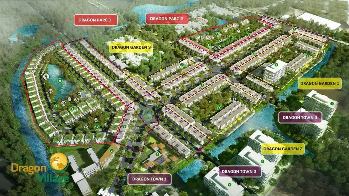Dragon Village 5 Các phân khu chính của Dự án Khu đô thị Dragon Village Quận 9 Thành phố Thủ Đức