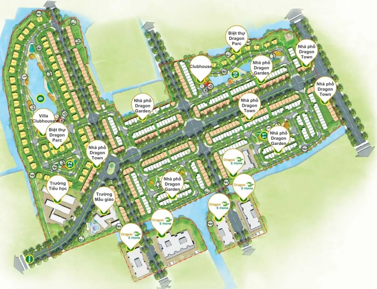 Dragon Village 4 Mặt bằng Dự án Khu đô thị Dragon Village Quận 9 Thành phố Thủ Đức