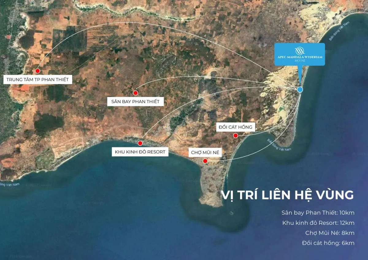 Apec Mandala Wyndham Mũi Né 8 Liên kết vùng Dự án Căn hộ Condotel Apec Mandala Mũi Né